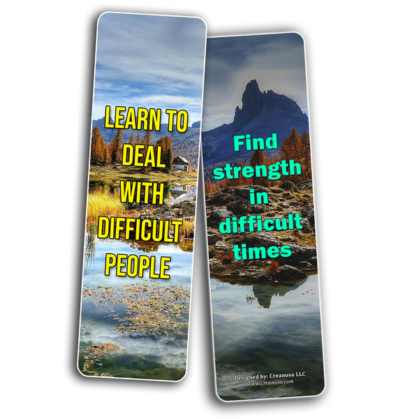 Creanoso How You Can Become a Better You Bookmarks  Awesome Bookmarks for Men, Women, Teens  Six Bulk Assorted Bookmarks Designs  Premium Design Gifts for Bookworms