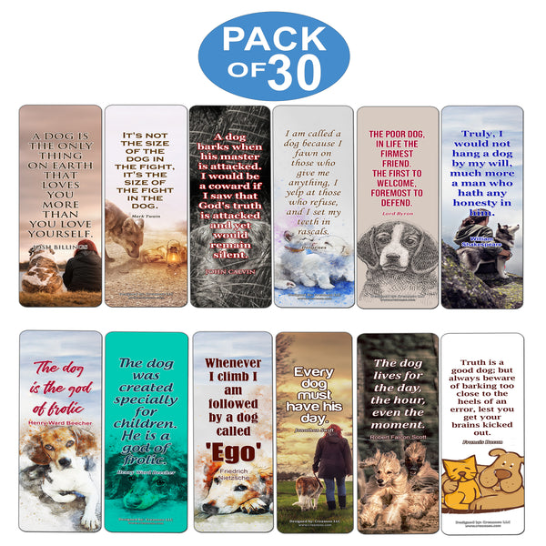 Creanoso Inspirational Dog Quotes Bookmarks  Awesome Bookmarks for Men, Women, Teens  Six Bulk Assorted Bookmarks Designs  Premium Design Gifts for Pet Lovers and Dog Owners