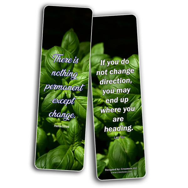 Brilliant Quotes To Inspire Positive Change Bookmarks