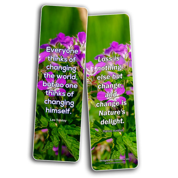 Brilliant Quotes To Inspire Positive Change Bookmarks