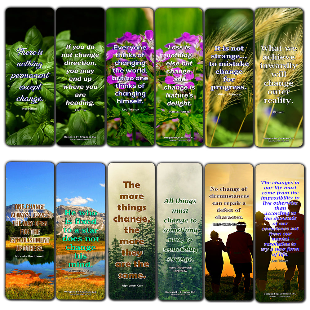 Brilliant Quotes To Inspire Positive Change Bookmarks