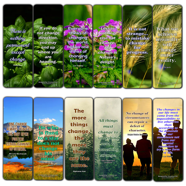 Brilliant Quotes To Inspire Positive Change Bookmarks