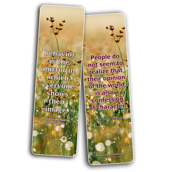 Creanoso Great Quotes to Ponder Upon Bookmarks  Awesome Bookmarks for Men, Women, Teens  Six Bulk Assorted Bookmarks Designs  Premium Gift Design