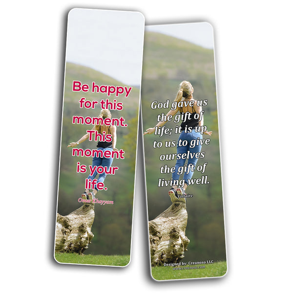 Creanoso Great Quotes to Ponder About Life Bookmarks  Awesome Bookmarks for Men, Women, Teens  Six Bulk Assorted Bookmarks Designs  Premium Gift Design