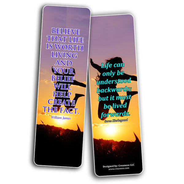 Creanoso Great Quotes to Ponder About Life Bookmarks  Awesome Bookmarks for Men, Women, Teens  Six Bulk Assorted Bookmarks Designs  Premium Gift Design