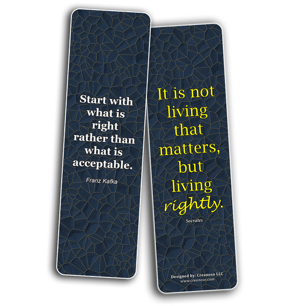 Creanoso Great Quotes to Ponder About Courage Change Wisdom Bookmarks  Awesome Bookmarks for Men, Women, Teens  Six Bulk Assorted Bookmarks Designs  Premium Gift Design