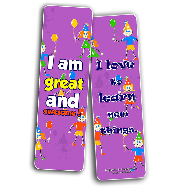 Positive Affirmations for Kids Bookmarks (30-Pack)