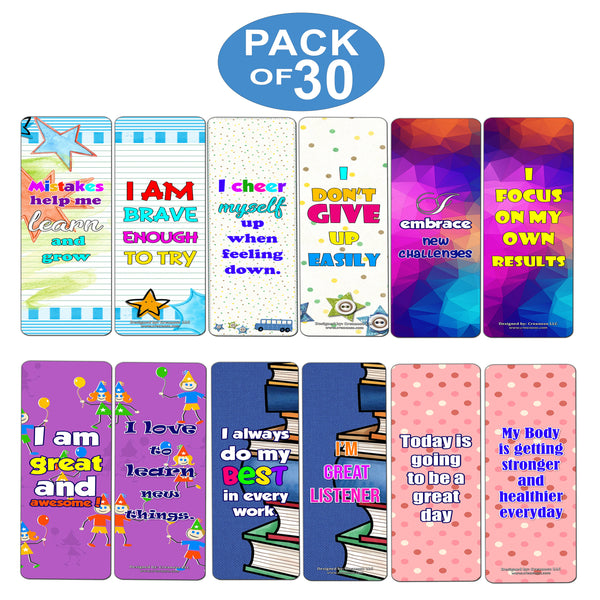 Positive Affirmations for Kids Bookmarks (30-Pack)
