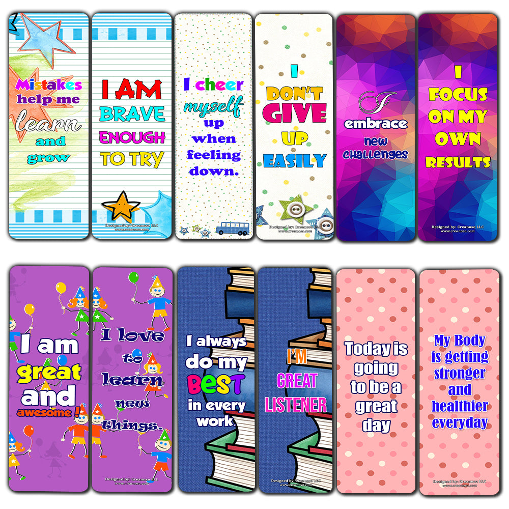 Positive Affirmations for Kids Bookmarks (30-Pack)