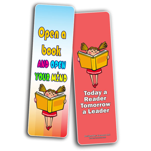 Creanoso Fantastic Reading Bookmarks for Kids  Premium Gift Set  Awesome Bookmarks for Boys, Girls, Children, Teens  Six Bulk Assorted Bookmarks Designs  Premium Gift Design