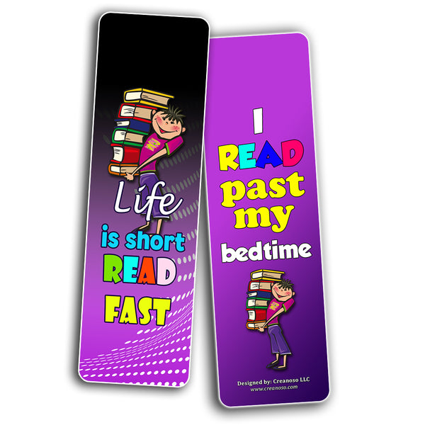 Creanoso Fantastic Reading Bookmarks for Kids  Premium Gift Set  Awesome Bookmarks for Boys, Girls, Children, Teens  Six Bulk Assorted Bookmarks Designs  Premium Gift Design