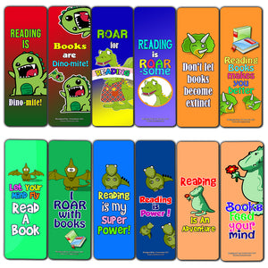 Creanoso Dinosaur Kingdom Reading Bookmark for Kids  Premium Gift Set  Awesome Bookmarks for Boys & Girls, Teens  Six Bulk Assorted Bookmarks Designs  Premium Gift Design