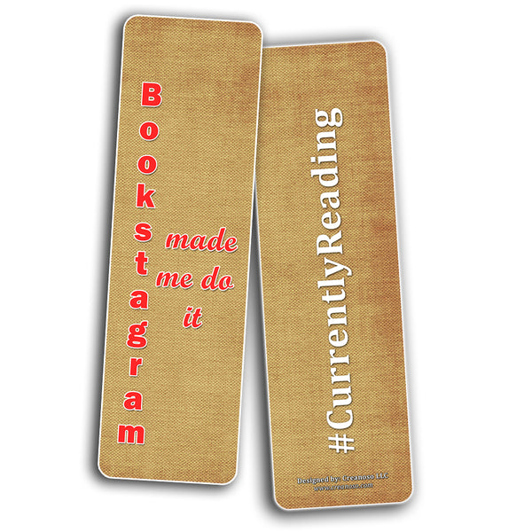 Creanoso Modern Bookmarks Cards (60-Pack) - Inspiring Word Quotes Bookmarkers for Men, Women, Adults, Teens - Premium Gift Set Collection