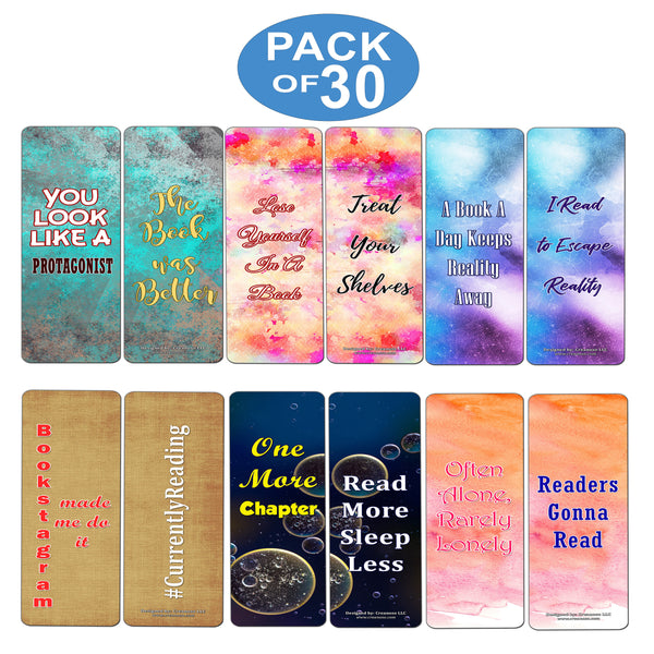 Creanoso Modern Bookmarks Cards (30-Pack) ÃƒÂ¢Ã¢â€šÂ¬Ã¢â‚¬Å“ Stocking Stuffers Gift for Men & Women, Teens - Party Favors Supplies ÃƒÂ¢Ã¢â€šÂ¬Ã¢â‚¬Å“ Rewards Gifts ÃƒÂ¢Ã¢â€šÂ¬Ã¢â‚¬Å“ Awesome Bookmark Collection for Readers ÃƒÂ¢Ã¢â€šÂ¬Ã¢â‚¬Å“ Bookmarks Bul