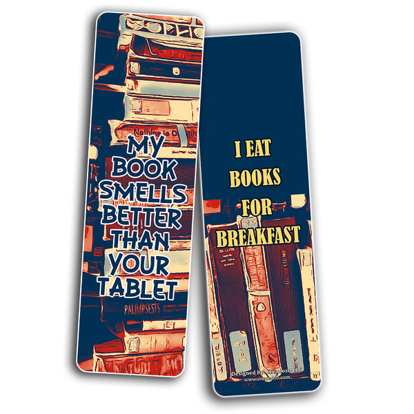 Creanoso Sarcastic Bookmarks Cards  Premium Gift Set  Awesome Bookmarks for Adult Men & Women, Teens, Boys, Girls  Six Bulk Assorted Bookmarks Designs