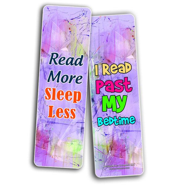 Creanoso Readers Bookmarks Cards  Premium Gift Set  Awesome Bookmarks for Men & Women, Teens  Six Bulk Assorted Bookmarks Designs  Premium Gift Design