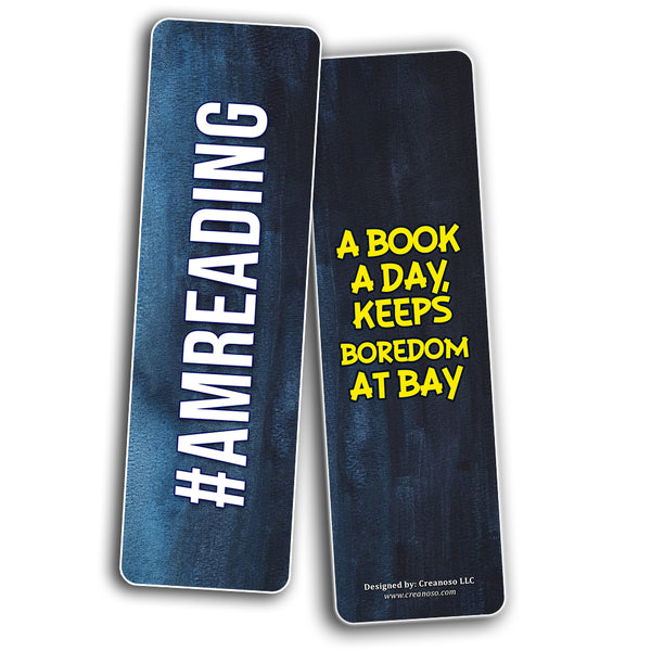 Creanoso Readers Bookmarks Cards  Premium Gift Set  Awesome Bookmarks for Men & Women, Teens  Six Bulk Assorted Bookmarks Designs  Premium Gift Design