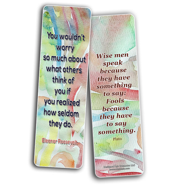 Creanoso Introvert Bookmark Cards  Inspiring Inspirational Bookmarker Cards Set  Premium Stocking Stuffers Gifts for Bookworms Book Lovers Bibliophiles  Great Stocking Stuffers Gifts