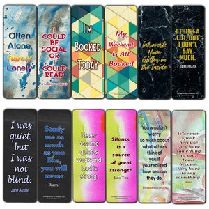 Creanoso Introvert Bookmark Cards  Inspiring Inspirational Bookmarker Cards Set  Premium Stocking Stuffers Gifts for Bookworms Book Lovers Bibliophiles  Great Stocking Stuffers Gifts