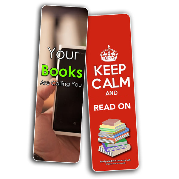 Creanoso Bookaholic Bookmark Cards  Inspiring Inspirational Bookmarker Cards Set  Premium Stocking Stuffers Gifts for Bookworms Book Lovers Bibliophiles  Great Stocking Stuffers Gifts