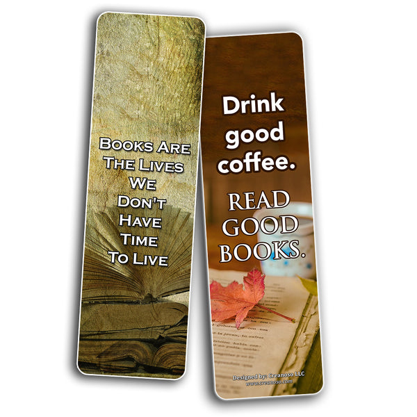 Creanoso Bookaholic Bookmark Cards  Inspiring Inspirational Bookmarker Cards Set  Premium Stocking Stuffers Gifts for Bookworms Book Lovers Bibliophiles  Great Stocking Stuffers Gifts