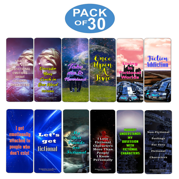 Creanoso Fiction Bookmarks (30-Pack) ÃƒÂ¢Ã¢â€šÂ¬Ã¢â‚¬Å“ Stocking Stuffers Gift for Men, Women, Adult, Teens - Party Favors Supplies ÃƒÂ¢Ã¢â€šÂ¬Ã¢â‚¬Å“ Rewards Gifts ÃƒÂ¢Ã¢â€šÂ¬Ã¢â‚¬Å“ Awesome Bookmark Collection for Readers