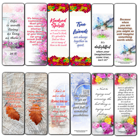 Anne of Green Gables Quotes Bookmarks Cards  Kindred Spirits Avonlea Lucy Maud Montgomery  Bookworm Gifts  For Women Girls Bestfriend Stocking Stuffers