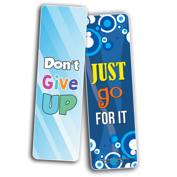 Creanoso Motivational Encouragement Bookmarks for Kids ÃƒÂ¢Ã¢â€šÂ¬Ã¢â‚¬Å“ Awesome Bookmarks for Boys, Girls