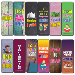 Creanoso Hard Core Reader Bookmarks for Kids - Unique Giveaways for Boys and Girls