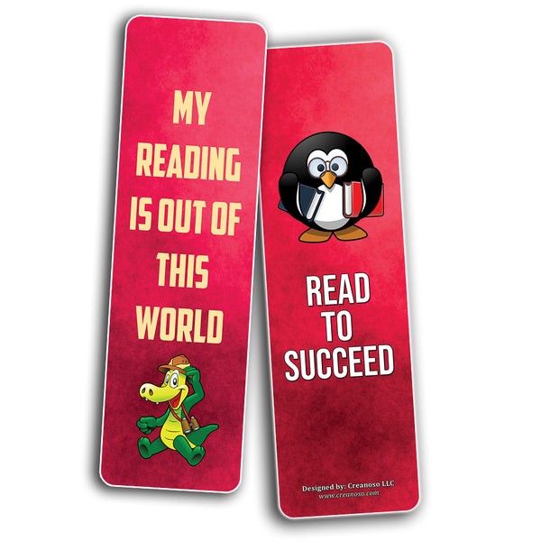 Creanoso Inspiring Animal Reading Sayings Bookmark Card (60-Pack) ÃƒÂ¢Ã¢â€šÂ¬Ã¢â‚¬Å“ Premium Gift Set ÃƒÂ¢Ã¢â€šÂ¬Ã¢â‚¬Å“ Awesome Bookmarks for Boys, Girls, Children ÃƒÂ¢Ã¢â€šÂ¬Ã¢â‚¬Å“ Six Bulk Assorted Bookmarks Designs ÃƒÂ¢Ã¢â€šÂ¬Ã¢â‚¬Å“ School Incentive