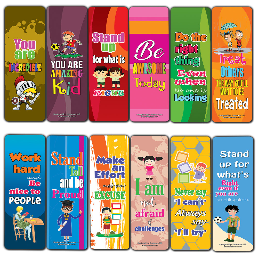 Bookmarks for Kids Boys Girls (30-Pack)- Incredible Kids Positive Encouragement Motivational Gifts - Party Favors Classroom Incentives Basket Stuffers
