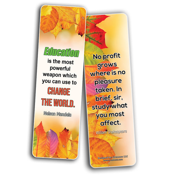 Powerful Motivational Quotes for Students Bookmarks (60-Pack)