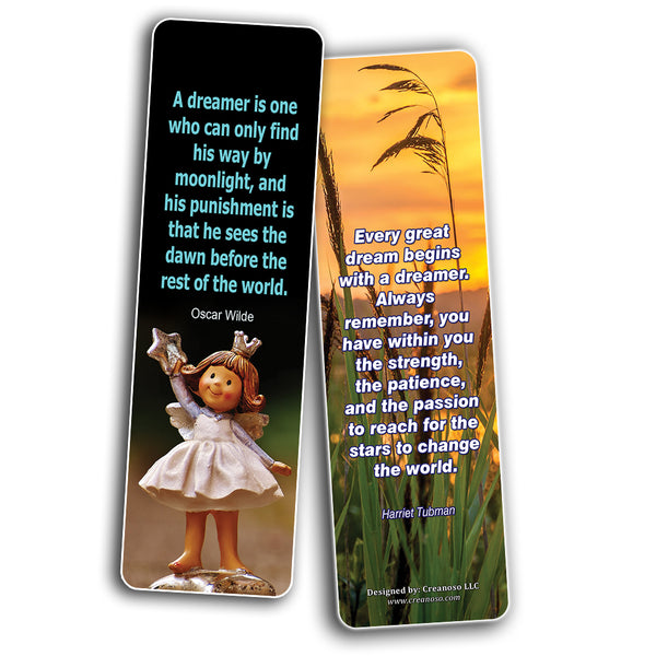 Motivational Quotes to Help You Achieve Your Dreams Bookmarks (60-Pack)