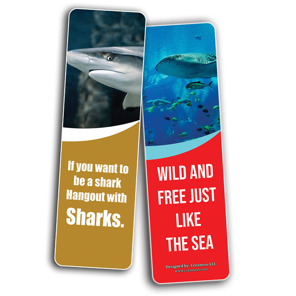 Creanoso Ocean Animals Kids Bookmarks  Sea Animal Theme Reading Bookmarker Cards  Stocking Stuffers Gift for Kids, Children, Boys & Girls  Teacher and Classroom Rewards  School Gifts Set