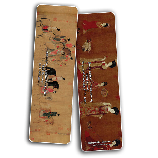 Creanoso Ancient Chinese Paintings Bookmarks  Awesome Bookmarks for Men, Women, Teens  Six Bulk Assorted Bookmarks Designs  Premium Design Gifts for Bookworms  Page Clip