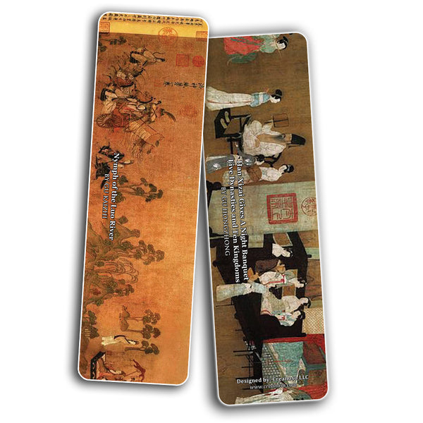 Creanoso Ancient Chinese Paintings Bookmarks  Awesome Bookmarks for Men, Women, Teens  Six Bulk Assorted Bookmarks Designs  Premium Design Gifts for Bookworms  Page Clip