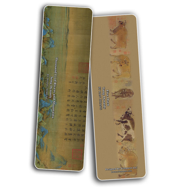 Creanoso Ancient Chinese Paintings Bookmarks (30-Pack) ÃƒÂ¢Ã¢â€šÂ¬Ã¢â‚¬Å“ Stocking Stuffers Gift for Men & Women, Teens - Rewards Gifts ÃƒÂ¢Ã¢â€šÂ¬Ã¢â‚¬Å“ Awesome Art Bookmark Collection ÃƒÂ¢Ã¢â€šÂ¬Ã¢â‚¬Å“ Bulk Set Pack ÃƒÂ¢Ã¢â€šÂ¬Ã¢â‚¬Å“ Inspiring Art Im