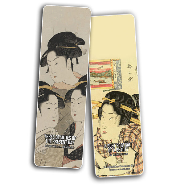 Creanoso Japanese Geisha Theme Classic Art Paintings Bookmarks (30-Pack) ÃƒÂ¢Ã¢â€šÂ¬Ã¢â‚¬Å“ Stocking Stuffers Gift for Men & Women, Teens - Rewards Gifts ÃƒÂ¢Ã¢â€šÂ¬Ã¢â‚¬Å“ Awesome Art Bookmark Collection ÃƒÂ¢Ã¢â€šÂ¬Ã¢â‚¬Å“ Inspiring Art Impressions