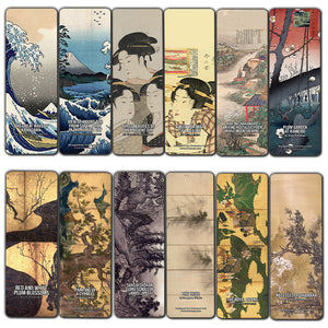 Creanoso Japanese Geisha Theme Classic Art Paintings Bookmarks  Awesome Bookmarks for Men, Women, Teens  Six Bulk Assorted Bookmarks Designs  Premium Design Gifts for Bookworms