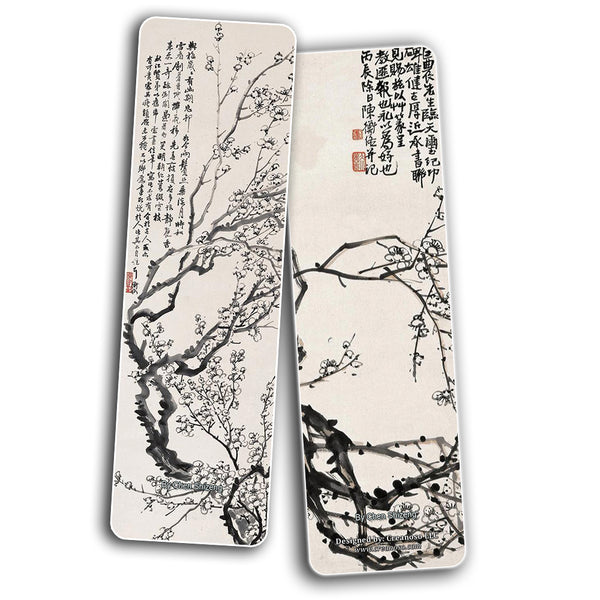 Creanoso Chinese Paintings Bookmarks (30-Pack) ÃƒÂ¢Ã¢â€šÂ¬Ã¢â‚¬Å“ Four Gentlemen and Three Friends of Winter Stocking Stuffers Gift for Men & Women, Teens - Awesome Art Bookmark Collection ÃƒÂ¢Ã¢â€šÂ¬Ã¢â‚¬Å“ Inspiring Art Impressions