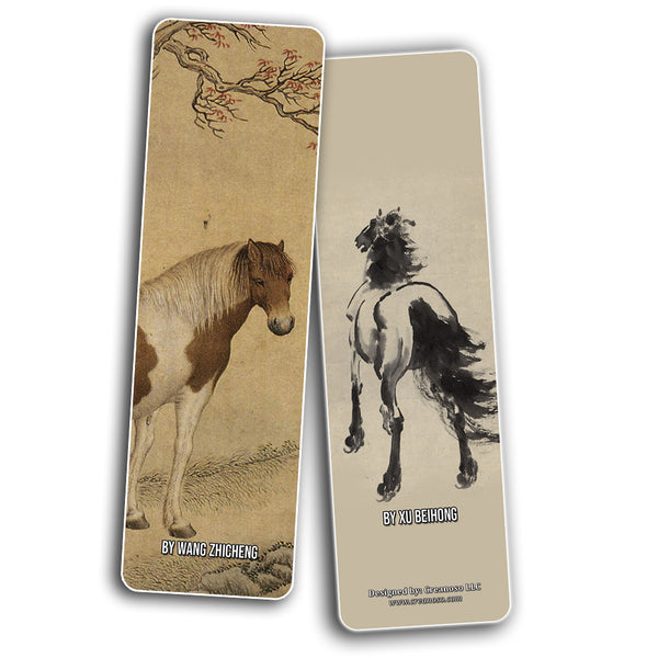 China Horse Chinese Painting Bookmarks (30-Pack) - Stocking Stuffers Gift for Men & Women, Teens - Awesome Art Bookmark Collection ÃƒÂ¢Ã¢â€šÂ¬Ã¢â‚¬Å“ Inspiring China Art Impressions ÃƒÂ¢Ã¢â€šÂ¬Ã¢â‚¬Å“ Horse Paints