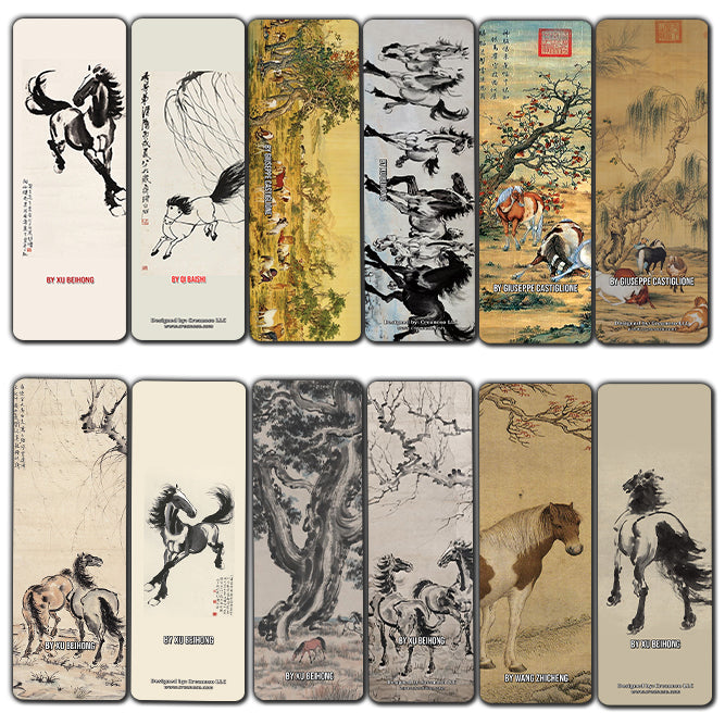 China Horse Chinese Painting Bookmarks (30-Pack) - Stocking Stuffers Gift for Men & Women, Teens - Awesome Art Bookmark Collection ÃƒÂ¢Ã¢â€šÂ¬Ã¢â‚¬Å“ Inspiring China Art Impressions ÃƒÂ¢Ã¢â€šÂ¬Ã¢â‚¬Å“ Horse Paints