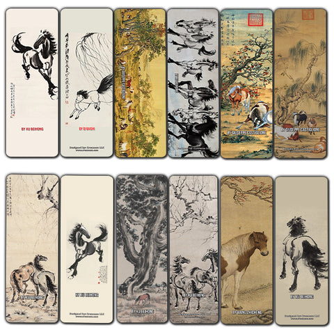 China Horse Chinese Painting Bookmarks (30-Pack) - Stocking Stuffers Gift for Men & Women, Teens - Awesome Art Bookmark Collection ÃƒÂ¢Ã¢â€šÂ¬Ã¢â‚¬Å“ Inspiring China Art Impressions ÃƒÂ¢Ã¢â€šÂ¬Ã¢â‚¬Å“ Horse Paints