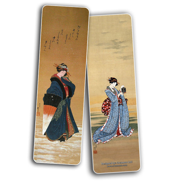 Creanoso Katsushika Hokusai Japanese Ladies Bookmarks (60-Pack) ÃƒÆ’Ã‚Â¢ÃƒÂ¢Ã¢â‚¬Å¡Ã‚Â¬ÃƒÂ¢Ã¢â€šÂ¬Ã…â€œ Inspirational Japan Art Impressions Bookmarker Cards ÃƒÆ’Ã‚Â¢ÃƒÂ¢Ã¢â‚¬Å¡Ã‚Â¬ÃƒÂ¢Ã¢â€šÂ¬Ã…â€œ Premium Gift Collection for Men & Women, Teens ÃƒÆ’Ã‚Â¢ÃƒÂ