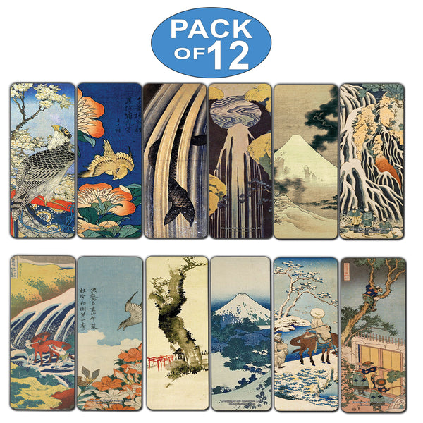 Creanoso Katsushika Hokusai Bookmarks  Landscape Woodblock Print  Awesome Bookmarks for Men, Women, Teens  Six Assorted Bookmarks Designs  Japan Art Impressions Design  Cool Art Paints