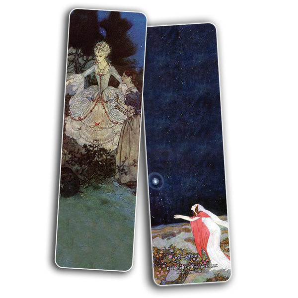 Creanoso Fairy Tales Edmund Dulac Bookmarks  Awesome Bookmarks for Men, Women, Teens  Six Assorted Bookmarks Designs  Unique Art Impressions Design  Cool Art Paints
