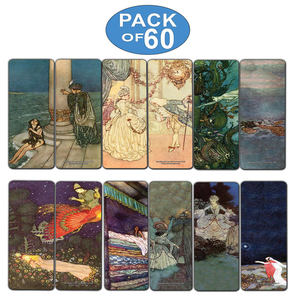 Creanoso Fairy Tales Edmund Dulac Bookmarks (60-Pack) ÃƒÆ’Ã‚Â¢ÃƒÂ¢Ã¢â‚¬Å¡Ã‚Â¬ÃƒÂ¢Ã¢â€šÂ¬Ã…â€œ Inspirational Art Impressions Bookmarker Cards ÃƒÆ’Ã‚Â¢ÃƒÂ¢Ã¢â‚¬Å¡Ã‚Â¬ÃƒÂ¢Ã¢â€šÂ¬Ã…â€œ Premium Gift Collection for Men & Women, Teens ÃƒÆ’Ã‚Â¢ÃƒÂ¢Ã¢â‚¬Å¡Ã‚Â¬ÃƒÂ¢
