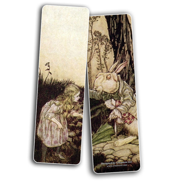 Alice in Wonderland Fairy Tales Arthur Rackham Bookmarks Cards (60-Pack) ÃƒÂ¢Ã¢â€šÂ¬Ã¢â‚¬Å“ Book Club Gift Collection for Men Women Teens Kids ÃƒÂ¢Ã¢â€šÂ¬Ã¢â‚¬Å“ Page Clipper Classroom Incentive Party Favors Teachers Rewards