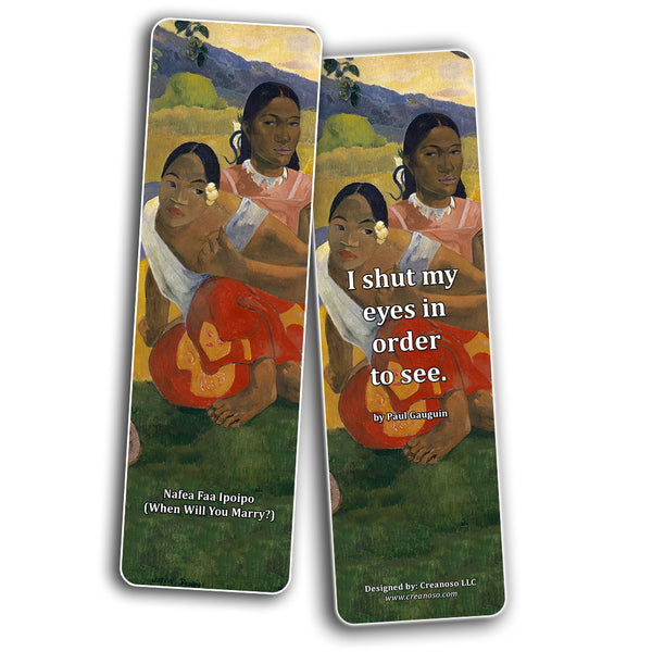 Creanoso Vintage Cards Famous Paintings Bookmarks Set (60-Pack) ÃƒÆ’Ã‚Â¢ÃƒÂ¢Ã¢â‚¬Å¡Ã‚Â¬ÃƒÂ¢Ã¢â€šÂ¬Ã…â€œ Most Expensive Impressionists Art Van Gogh Klimt Salvator Mundi Paul Gauguin ÃƒÆ’Ã‚Â¢ÃƒÂ¢Ã¢â‚¬Å¡Ã‚Â¬ÃƒÂ¢Ã¢â€šÂ¬Ã…â€œ Stocking Stuffers for or Men Women