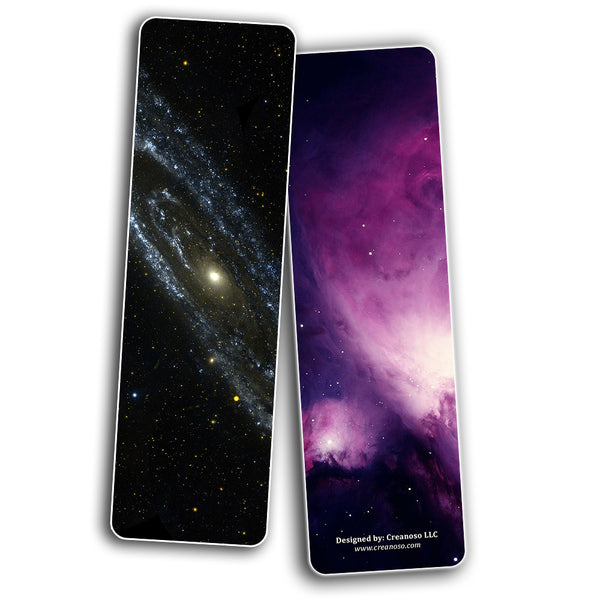 Creanoso Galaxy Bookmarks  Awesome Bookmarks for Men, Women, Teens  Premium Planetary Learning Educational Bookmarkers  Cool Unique Science Gifts for Bookworms, Bibliophiles